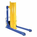 Vestil Steel Portable Hydraulic Drum Dumper, 60" Dump Height, 1000 lb Capacity, Blue/Yellow HDD-60-10-P
